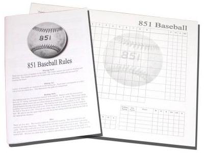 851 Baseball Game Rules