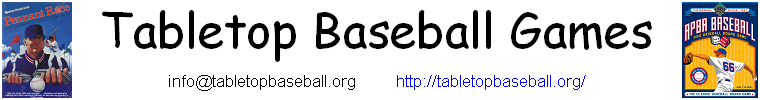 Tabletop Baseball Games - tabletopbaseball.org